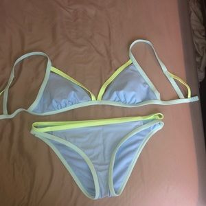 Adorable and bright cut out bikini